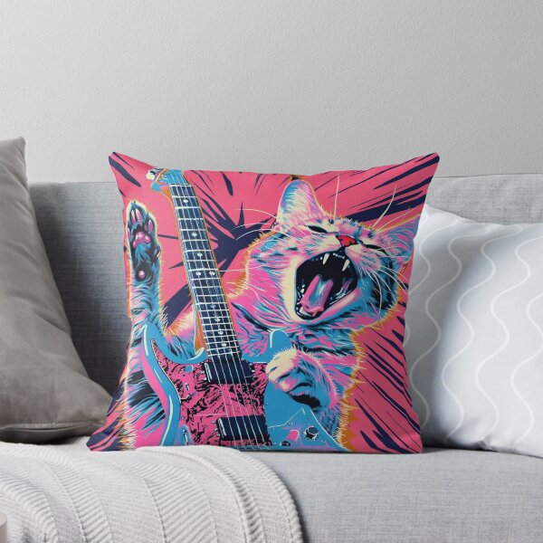 Item preview, Rocker, Rock, Cat, Music Kitty, Retro Style Kitten Vintage Cat designed and sold by CreativeArts-S.