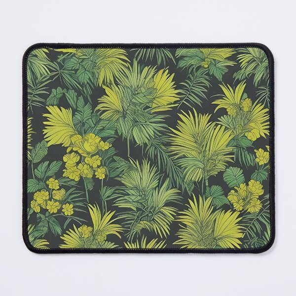 Item preview, Exotic jungle pattern palm leaves in various shades of green jungle designed and sold by Frostquest.