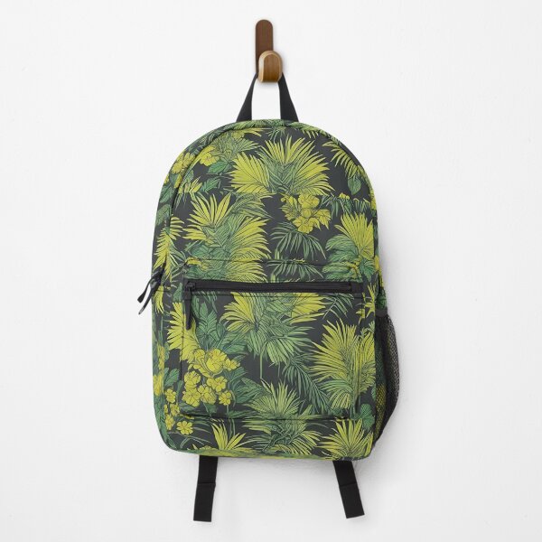 Item preview, Exotic jungle pattern palm leaves in various shades of green jungle designed and sold by Frostquest.