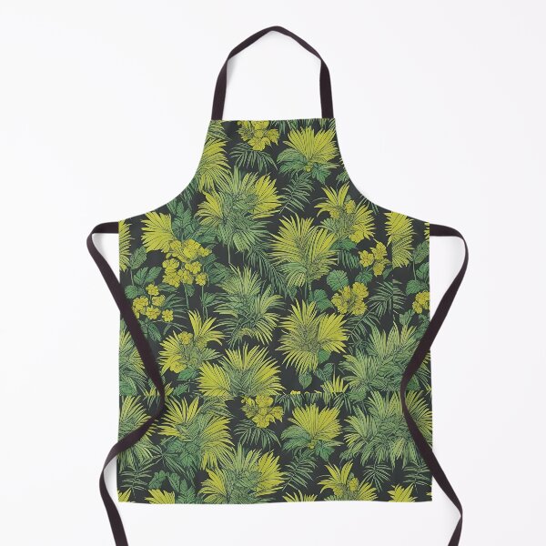 Item preview, Exotic jungle pattern palm leaves in various shades of green jungle designed and sold by Frostquest.