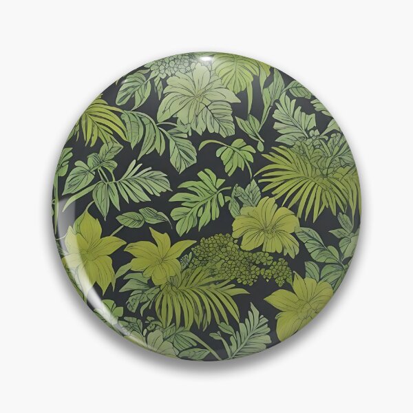 Item preview, Exotic jungle pattern palm leaves in various shades of green jungle designed and sold by Frostquest.