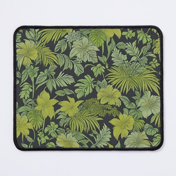 Item preview, Exotic jungle pattern palm leaves in various shades of green jungle designed and sold by Frostquest.