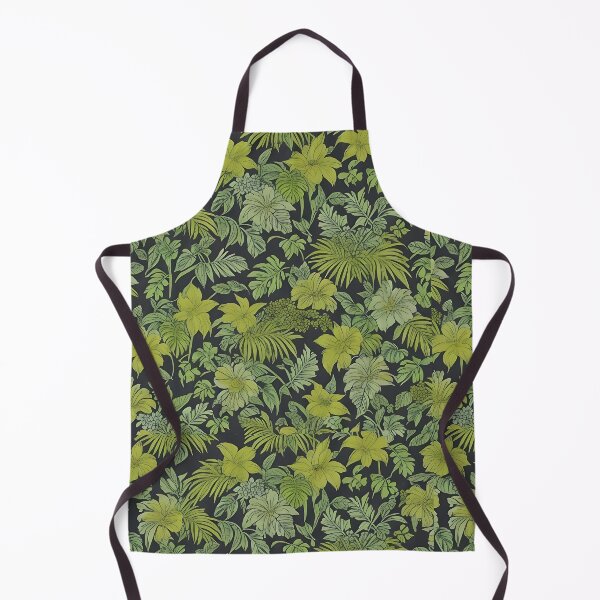 Item preview, Exotic jungle pattern palm leaves in various shades of green jungle designed and sold by Frostquest.