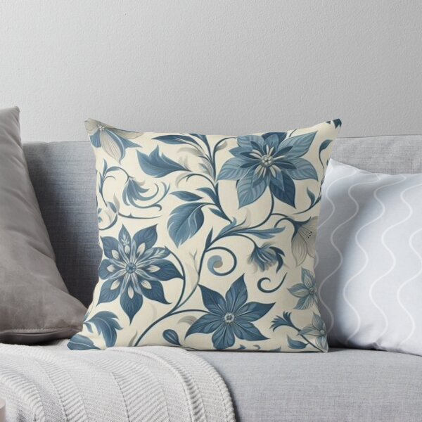 Item preview, blue flower print designed and sold by karastratton.