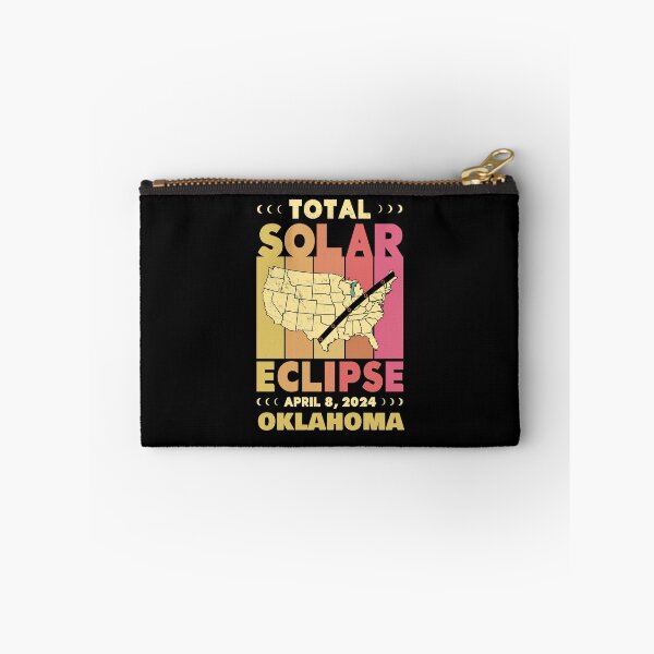 Item preview, Oklahoma Total Solar Eclipse with MAP - in Sun Hues 2024 April 8 designed and sold by EmeraldeaArt.