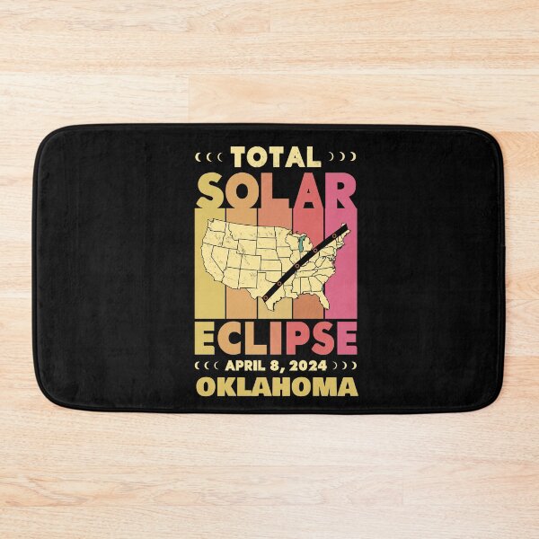 Item preview, Oklahoma Total Solar Eclipse with MAP - in Sun Hues 2024 April 8 designed and sold by EmeraldeaArt.