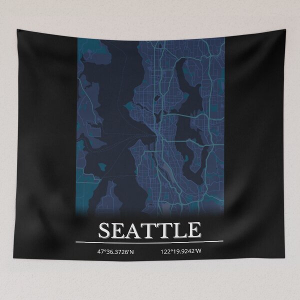 Item preview, Seattle City minimalist map designed and sold by Diamaber.