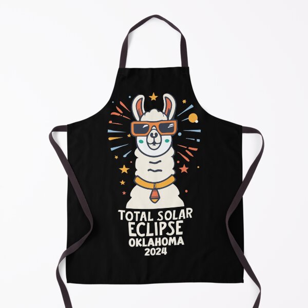 Item preview, Oklahoma 2024 Solar Eclipse with a cool Llama designed and sold by EmeraldeaArt.