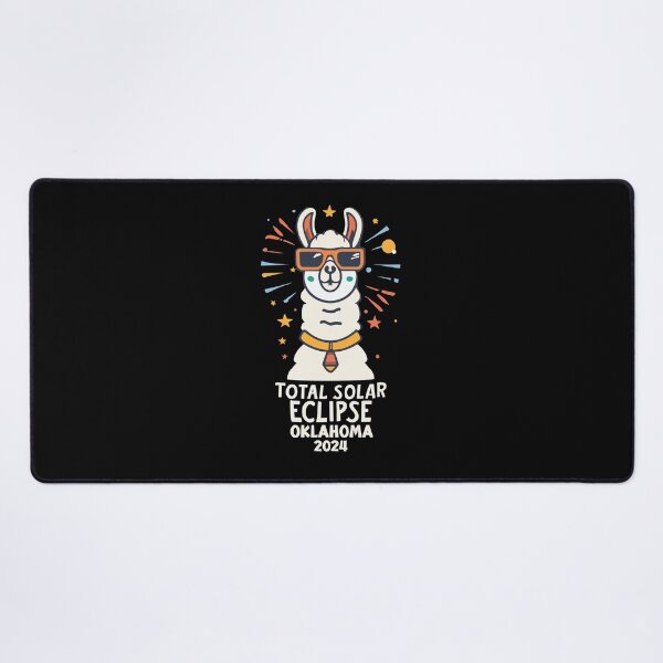 Item preview, Oklahoma 2024 Solar Eclipse with a cool Llama designed and sold by EmeraldeaArt.