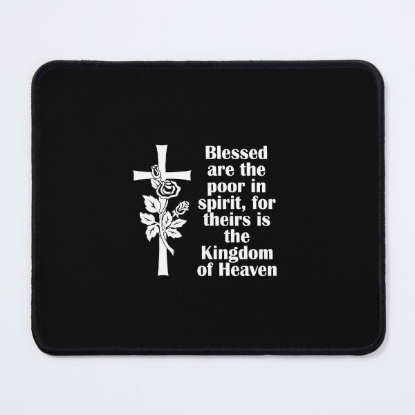 Item preview, Christian Cross with Rose Vector - First Beatitude - Bible Verse designed and sold by WhiteGothic.