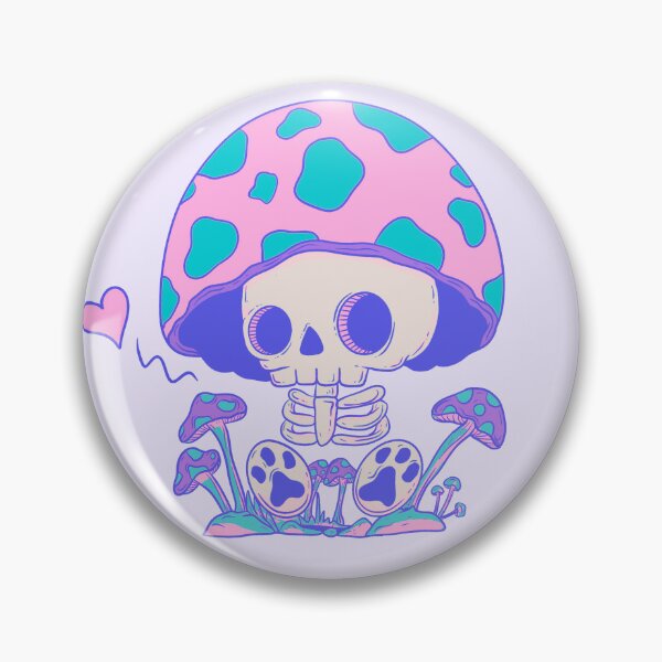 Item preview, Cute Skeleton Mushroom - Spooky Fungi Fantasy Art designed and sold by Jess.a.creates.