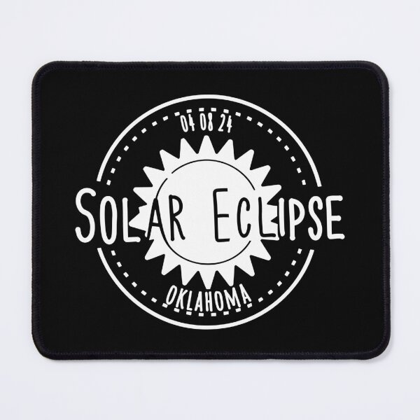 Item preview, Oklahoma 040824 Total Solar Eclipse 2024 - white design designed and sold by EmeraldeaArt.