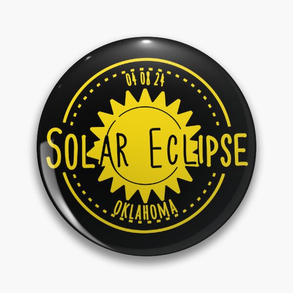 Item preview, Oklahoma 040824 Total Solar Eclipse 2024 - yellow design designed and sold by EmeraldeaArt.