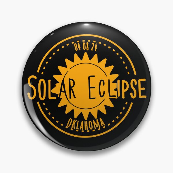 Item preview, Oklahoma 040824 Total Solar Eclipse 2024 - orange yellow design designed and sold by EmeraldeaArt.