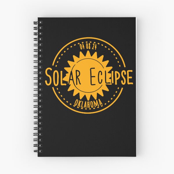 Item preview, Oklahoma 040824 Total Solar Eclipse 2024 - orange yellow design designed and sold by EmeraldeaArt.