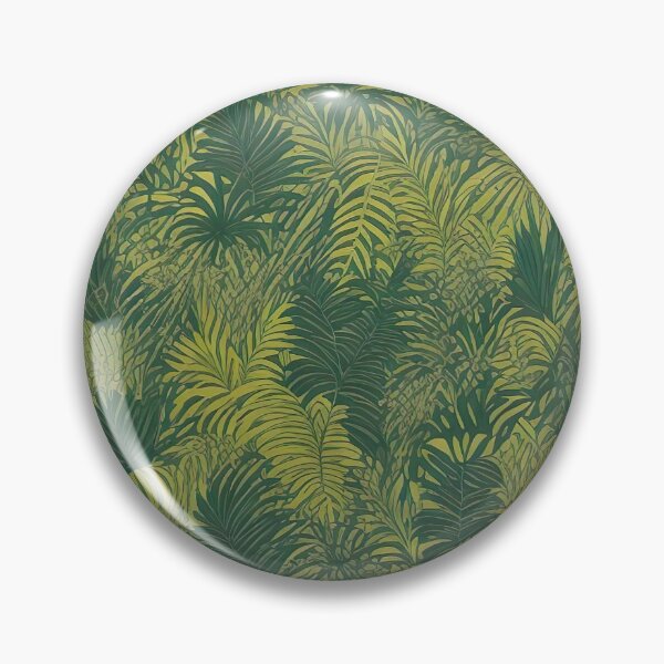 Item preview, Exotic jungle pattern palm leaves in various shades of green jungle designed and sold by Frostquest.