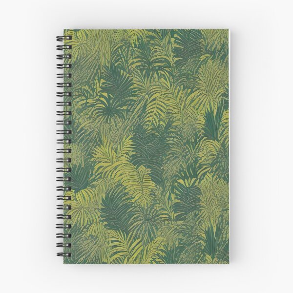 Item preview, Exotic jungle pattern palm leaves in various shades of green jungle designed and sold by Frostquest.