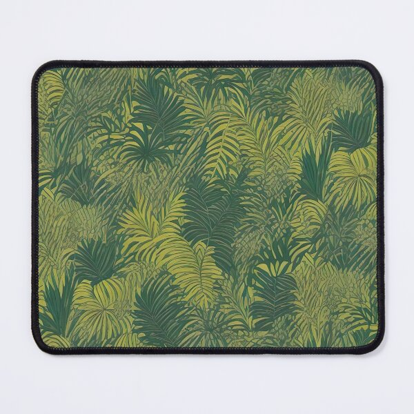 Item preview, Exotic jungle pattern palm leaves in various shades of green jungle designed and sold by Frostquest.
