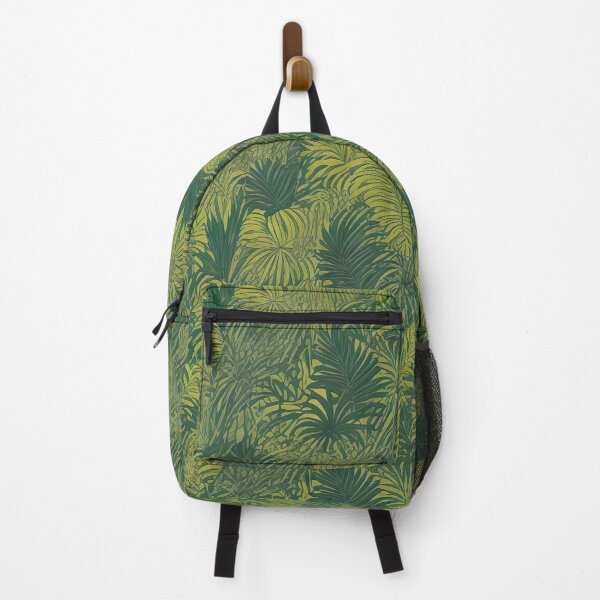 Item preview, Exotic jungle pattern palm leaves in various shades of green jungle designed and sold by Frostquest.