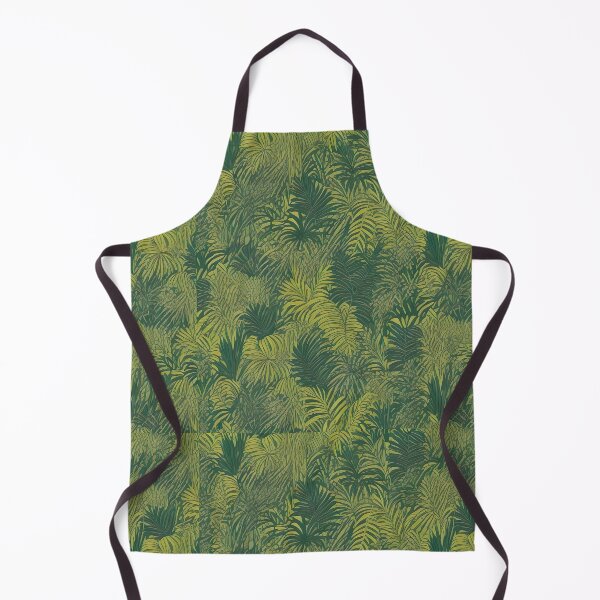 Item preview, Exotic jungle pattern palm leaves in various shades of green jungle designed and sold by Frostquest.