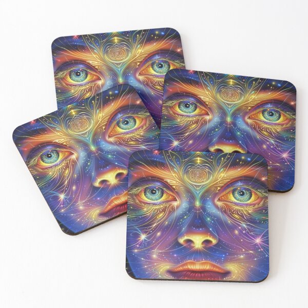 Artikelvorschau, Himmlische Sternensaat-Frau in fraktaler DMT-Kunst - Kosmisches Erwachen entworfen und verkauft von Mystikos Art.