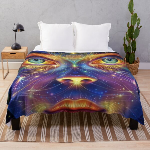 Artikelvorschau, Himmlische Sternensaat-Frau in fraktaler DMT-Kunst - Kosmisches Erwachen entworfen und verkauft von Mystikos Art.