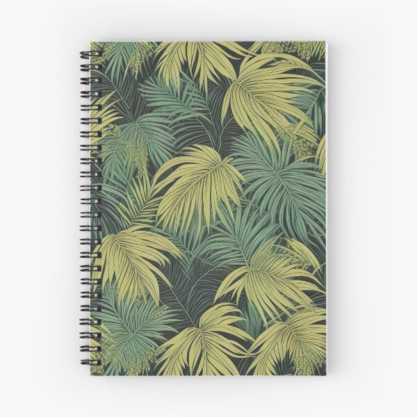 Item preview, Exotic jungle pattern palm leaves in various shades of green jungle designed and sold by Frostquest.