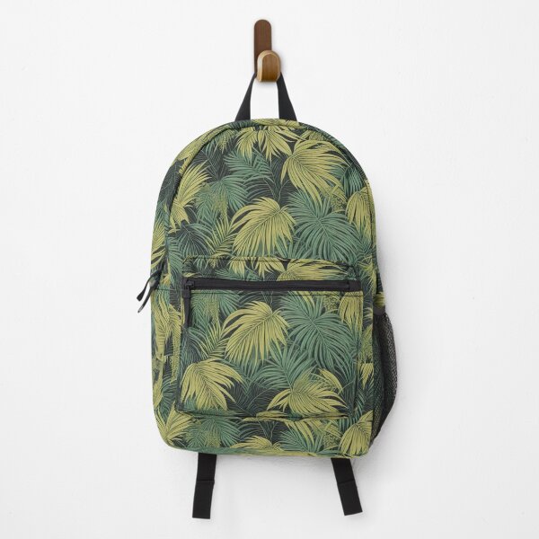 Item preview, Exotic jungle pattern palm leaves in various shades of green jungle designed and sold by Frostquest.
