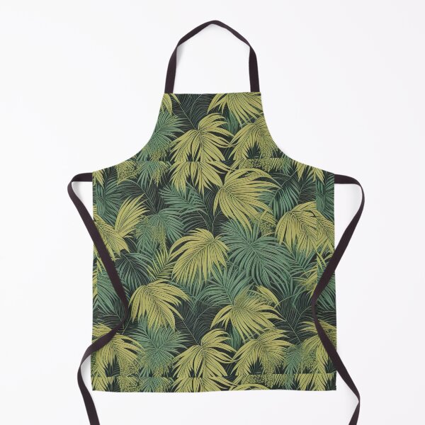 Item preview, Exotic jungle pattern palm leaves in various shades of green jungle designed and sold by Frostquest.