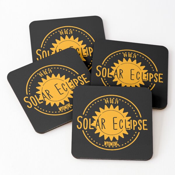 Item preview, Wyoming 040824 Total Solar Eclipse 2024 - orange yellow design designed and sold by EmeraldeaArt.
