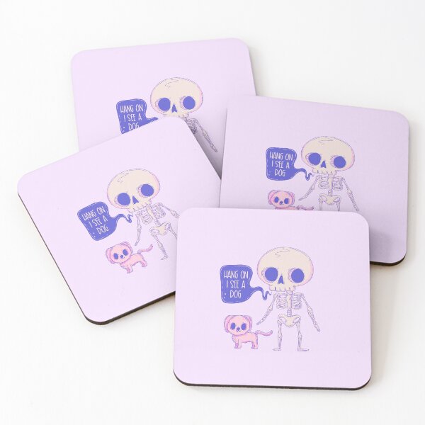 Item preview, Cute Skeleton Pausing for Dog - Hang on, I See a Dog designed and sold by Jess.a.creates.