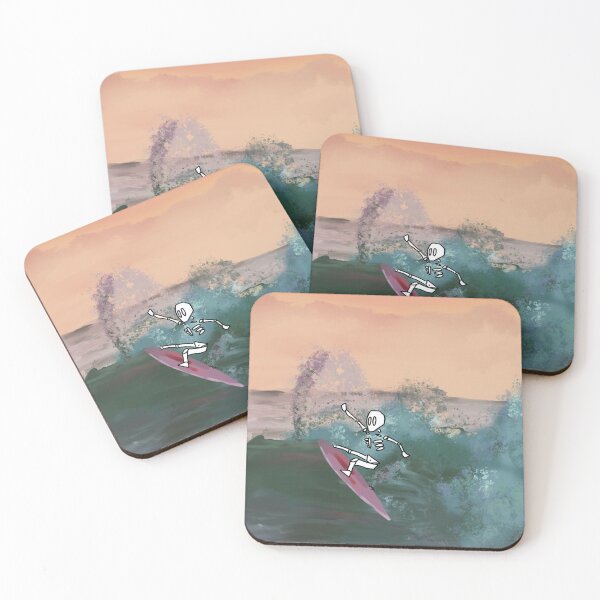 Item preview, #012 Skeleton Surfing designed and sold by Jasmine Froley.