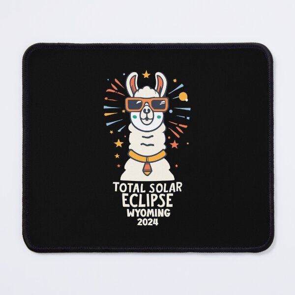 Item preview, Wyoming 2024 Solar Eclipse with a cool Llama designed and sold by EmeraldeaArt.