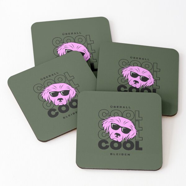 Item preview, überall cool bleiben | Dog Illustration | Green Background designed and sold by RM-Journey.
