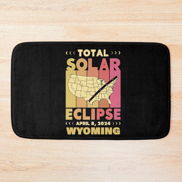 Item preview, Wyoming Total Solar Eclipse with MAP - in Sun Hues 2024 April 8 designed and sold by EmeraldeaArt.