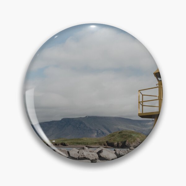 Item preview, Reykjavík Norðurgarði (North Mole Head) yellow lighthouse designed and sold by LindsayVTravels.