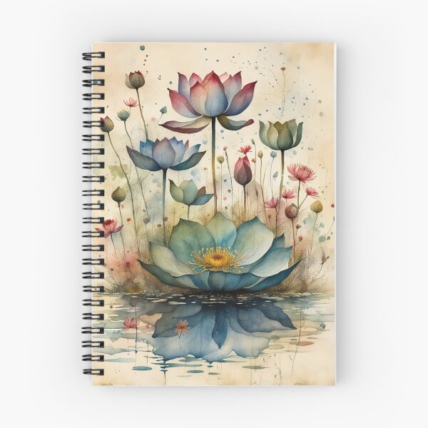 Item preview, Purple lotus  and red wildflowers  designed and sold by Coolparrotgirl.