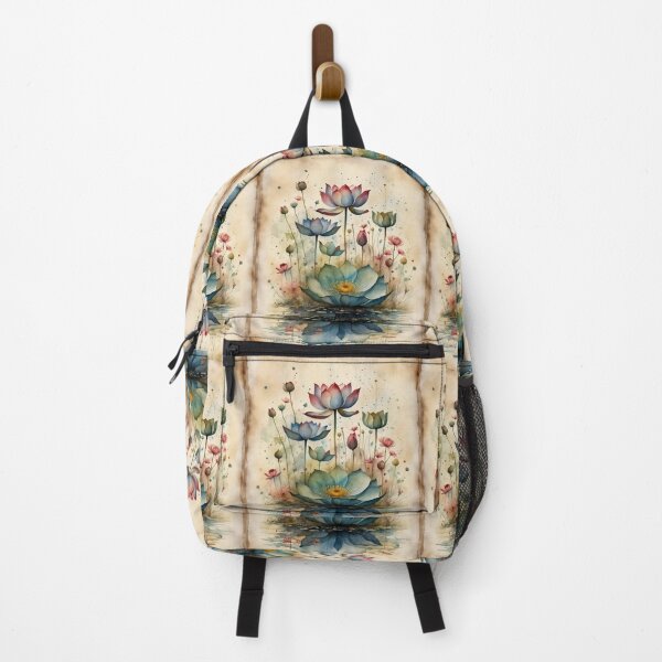 Item preview, Purple lotus  and red wildflowers  designed and sold by Coolparrotgirl.