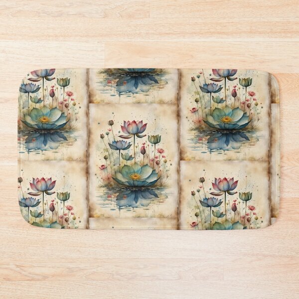 Item preview, Purple lotus  and red wildflowers  designed and sold by Coolparrotgirl.