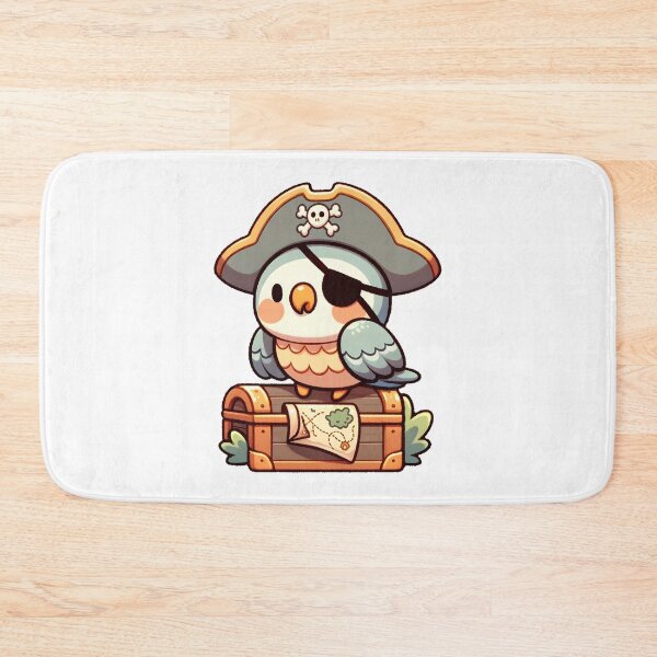 Item preview, Pirate Parrot with Treasure Chest designed and sold by UmbrellaStudio1.