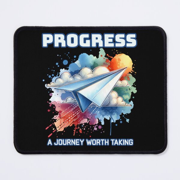Item preview, Progress - A journey worth taking - colorful paper plane - motivational designed and sold by JoksterHaven.