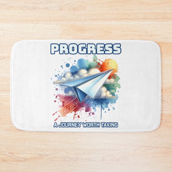 Item preview, Progress - A journey worth taking - colorful paper plane - motivational designed and sold by JoksterHaven.
