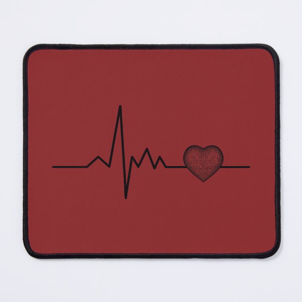 Item preview, Cardiogram with red heart designed and sold by Cherevan.