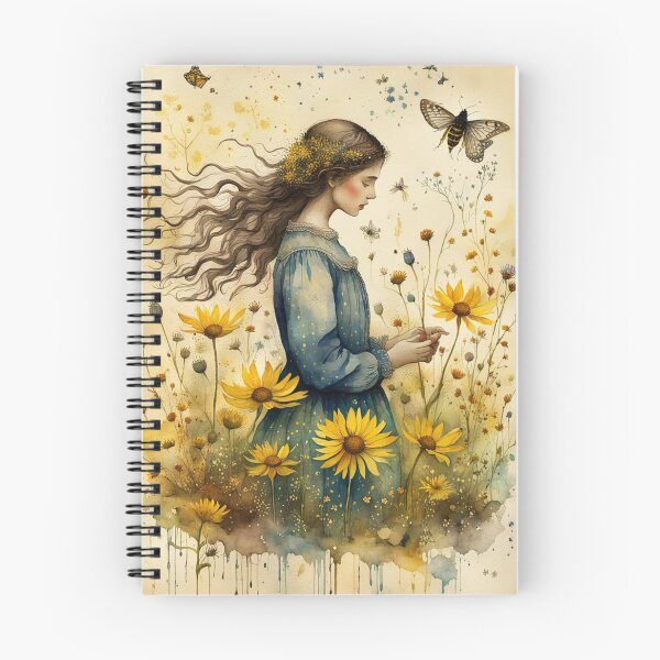 Item preview, Yellow wildflowers with girl designed and sold by Coolparrotgirl.