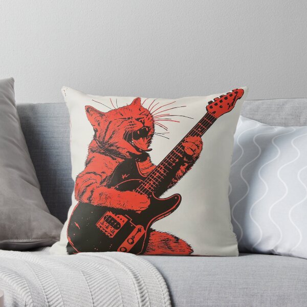 Item preview, Rocker, Rock, Cat, Music Kitty, Retro Style Kitten Vintage Cat designed and sold by CreativeArts-S.