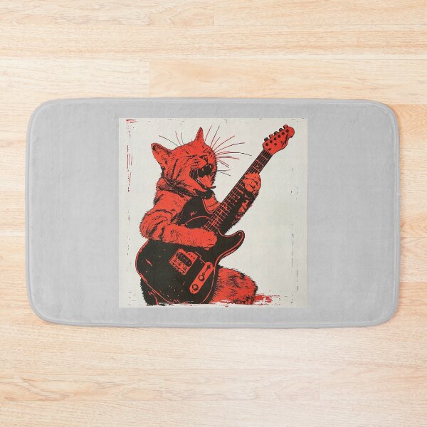 Item preview, Rocker, Rock, Cat, Music Kitty, Retro Style Kitten Vintage Cat designed and sold by CreativeArts-S.