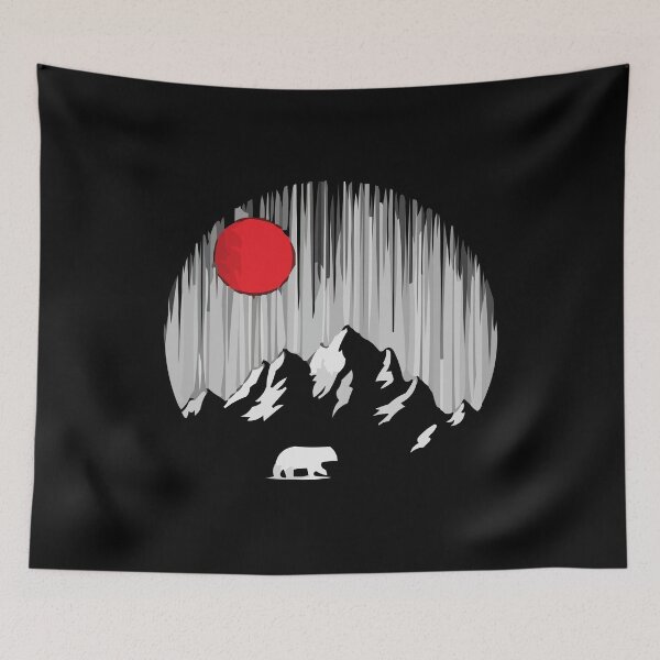 Item preview, Polar Bear And Red Moon designed and sold by EdStark.