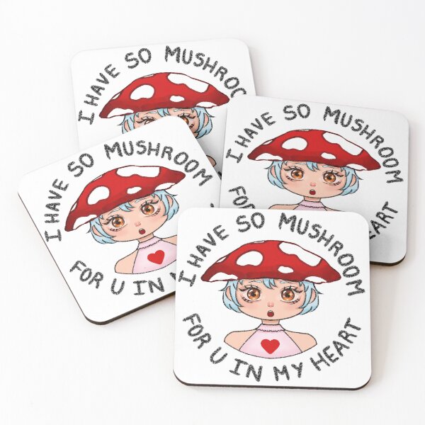 Item preview, Cute Mushroom Girl Anime Style "I have so mushroom for u in my heart"  designed and sold by Cosm0s-Corner.