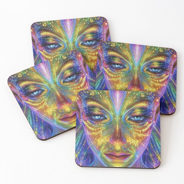 Artikelvorschau, Rätselhafte Neon-Sternensamen-Fraktal-DMT-Kunst – kosmische Erforschung entworfen und verkauft von Mystikos Art.