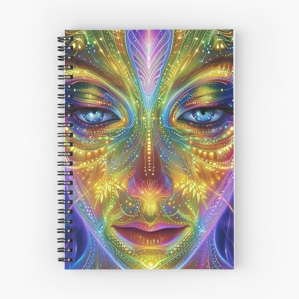 Artikelvorschau, Rätselhafte Neon-Sternensamen-Fraktal-DMT-Kunst – kosmische Erforschung entworfen und verkauft von Mystikos Art.